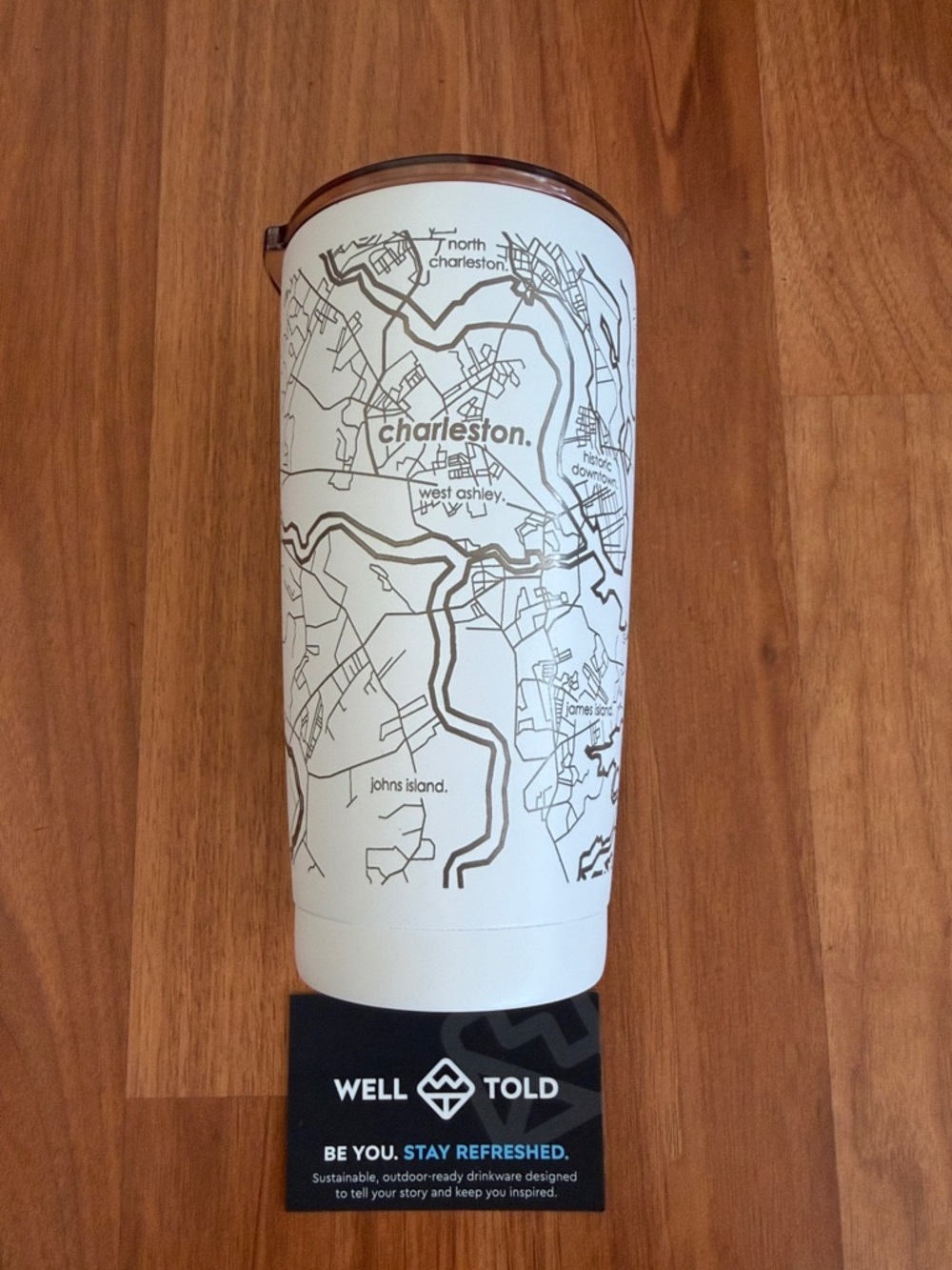 ❤️ Well Told Design Vacuum Sealed Water Bottle 20oz Cup Charleston Exclusive NWT